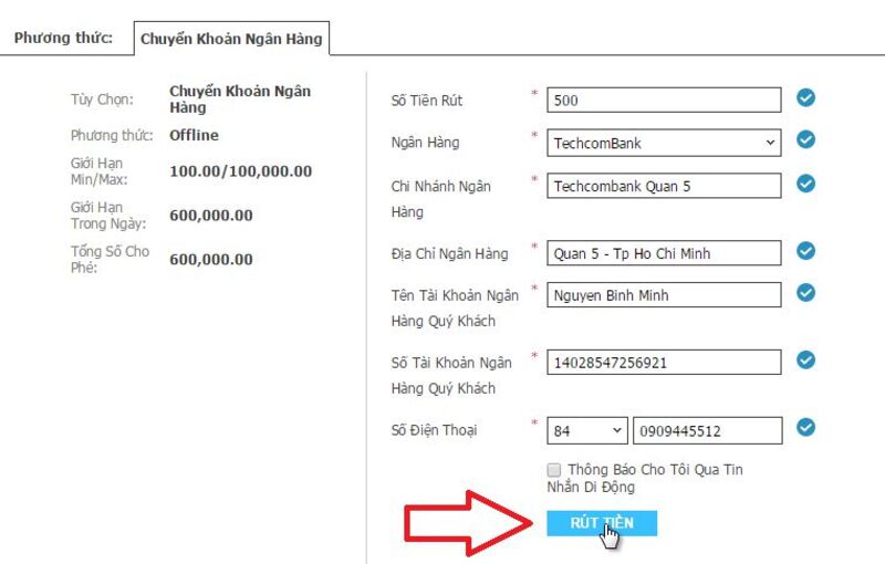 Hướng Dẫn Rút Tiền Tại W88